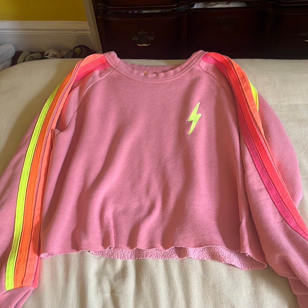 Bright pink Aviator sweatshirt